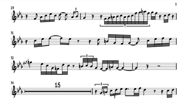 "Round Midnight" - Art Pepper - 🎷Sax Alto transcription🎷 смотреть онлайн