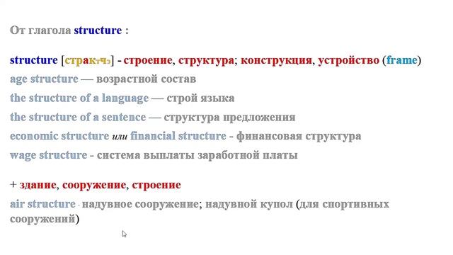 Как я учу английские слова: конструкция - Construction