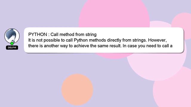 PYTHON : Call method from string смотреть онлайн