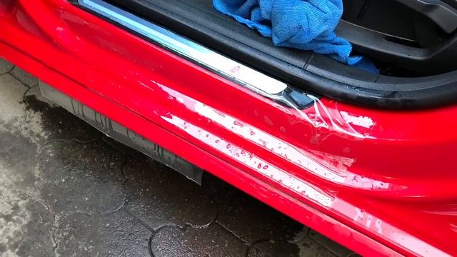 Оклейка порогов Audi A7 защитной плёнкой Suntek PPF смотреть онлайн
