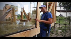 ОСТЕКЛЕНИЕ ФАХВЕРКА. Установка ПАНОРАМНЫХ окон в дом! // Мой дом #6