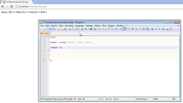 PHP Tutorial 15 ForEach Loop смотреть онлайн