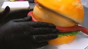 Реалистичный торт-бургер и процесс его создания