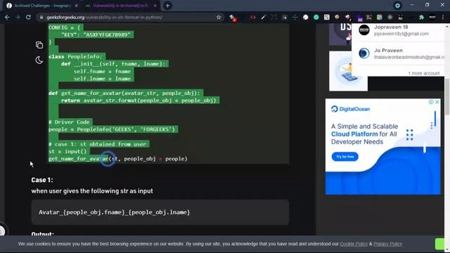 ICTF - FORMATING writeup | Python format string vulnerability Tamil смотреть онлайн