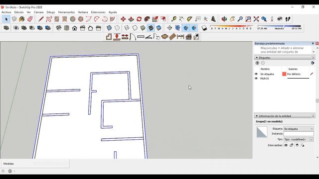 4 Sketchup 2020 - importar archivo de autocad y errores al importar - colores de etiqueta - acota смотреть онлайн