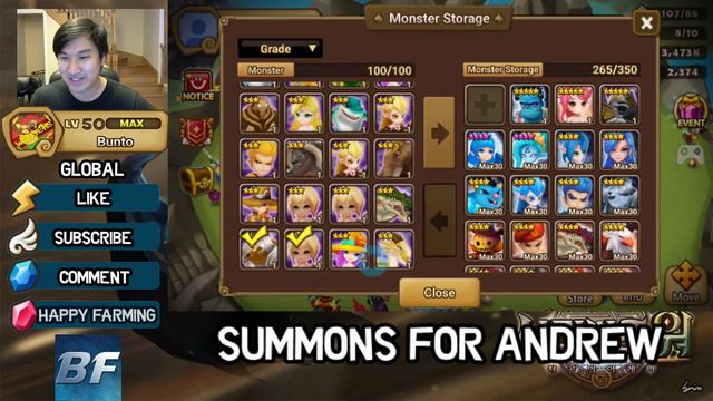Summoners war - Bunto's summoning session ft Andrew - 103 MS смотреть онлайн