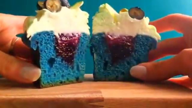 Капкейки "Синее море" смотреть онлайн