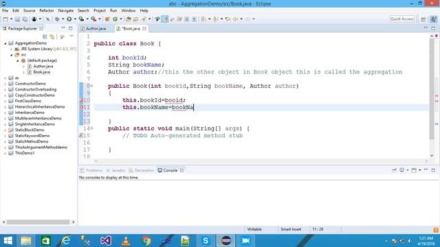 Aggregation In Java Part-27 # Aggregation In Java with example смотреть онлайн