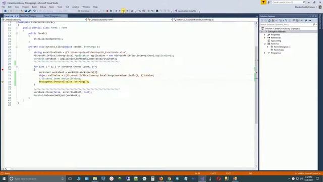 CSharp Excel Library Read particular cell value of rows and column 1080 x 1920 смотреть онлайн