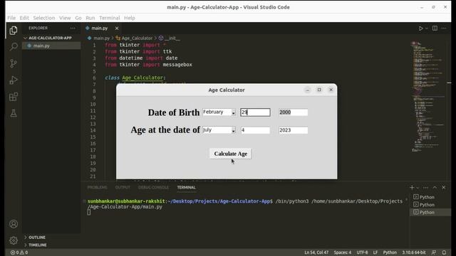 Python Age Calculator: Calculate Age in Years, Months, and Days | Source Code | PySeek смотреть онлайн