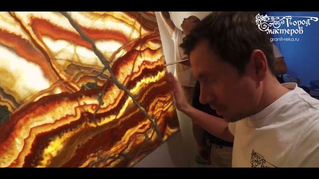 Наши работы:  монтаж оникса с подсветкой ? Onyx Rainbow & LED ?