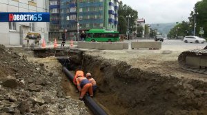 Погода вносит коррективы. Ремонт пр. Победы в Южно-Сахалинске может продлиться из-за дождей