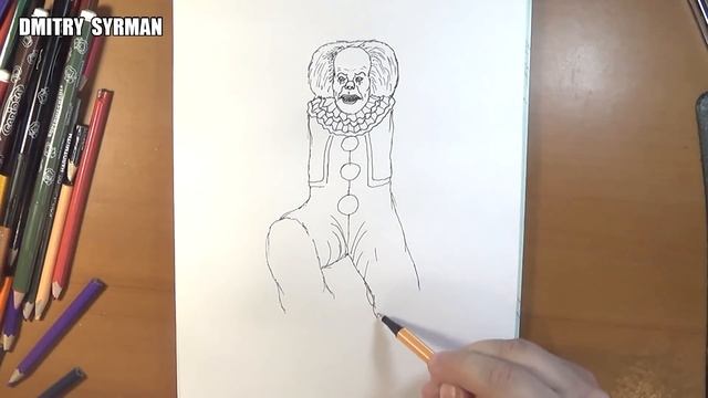 How to draw Dancing Pennywise, IT 1990, Как нарисовать танцующего Пеннивайза смотреть онлайн