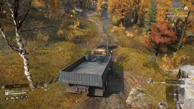 Первое задание в Snow runner постройка моста. смотреть онлайн