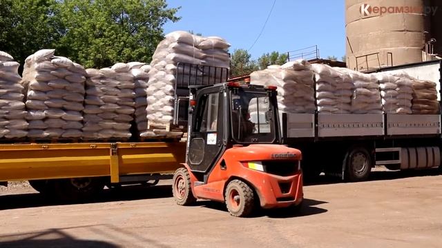Погрузка керамзита в мешках на поддонах смотреть онлайн