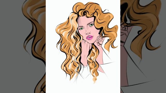 Арт-портрет девушки в procreate смотреть онлайн