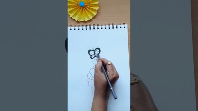 easy hand drawing with butterfly ? #art #drawing #speeddrawing #pencilart смотреть онлайн