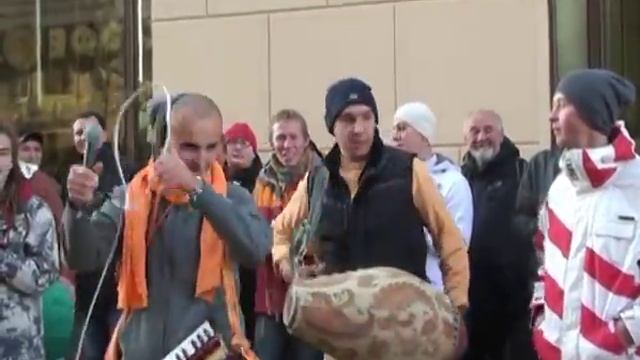 2011-10-22 Harinama in Moscow, Arbat St., Харинама на Арбате смотреть онлайн