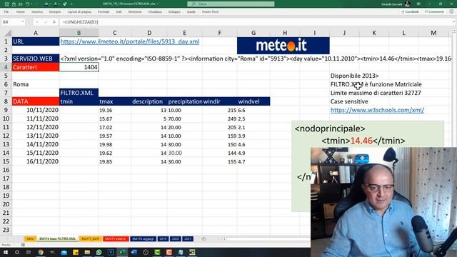 EM174 Funzioni FILTRO.XML e WEB.SERVICE di Excel per importare dati dal web in formato .XML смотреть онлайн