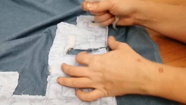 Делаю постельное белье с геометрическим узором.