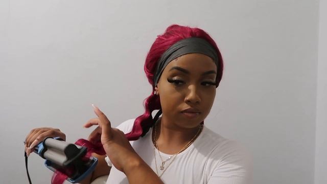 Burgundy Vacation Ready?||Super Quick & Easy Burgundy Wig Install || FT. Donmily Hair