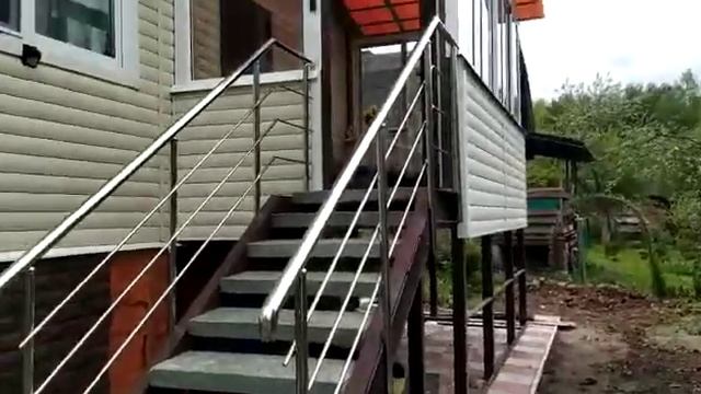 Ограждение из нержавеющей стали(Серпуховский р-н,д.Новая). смотреть онлайн