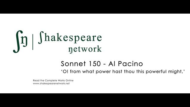 Al Pacino - Shakespeare - Sonnet 150 - 'O! from what power hast thou this powerful might,' - 4K смотреть онлайн