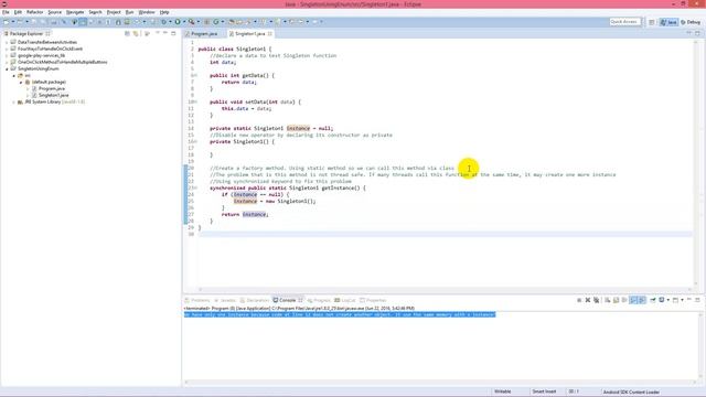 Singleton using Enum in Java смотреть онлайн