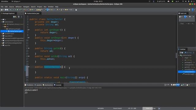 GETTER SETTER - JAVA PROGRAMLAMA DİLİ смотреть онлайн