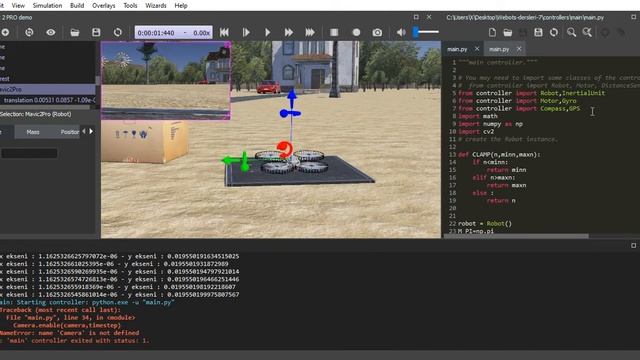 Webots Python Drone Controller - Drone Camera Controller - Webots Python Dersleri #11 смотреть онлайн