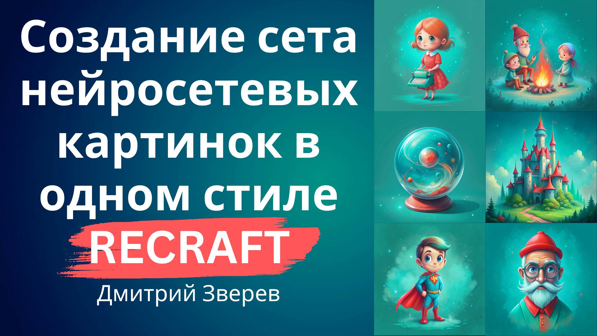 Создание сета картинок в одном стиле через Recraft смотреть онлайн