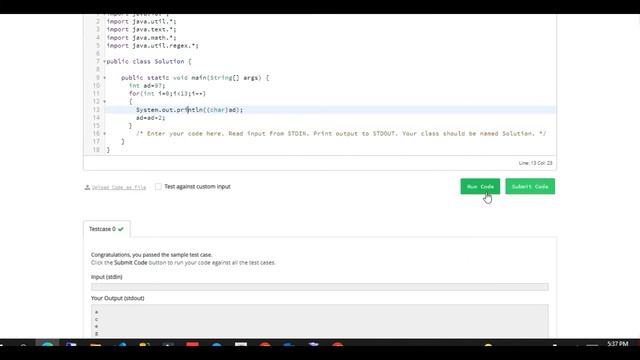 Print a,c,e... till the Character less than z || Java programs смотреть онлайн