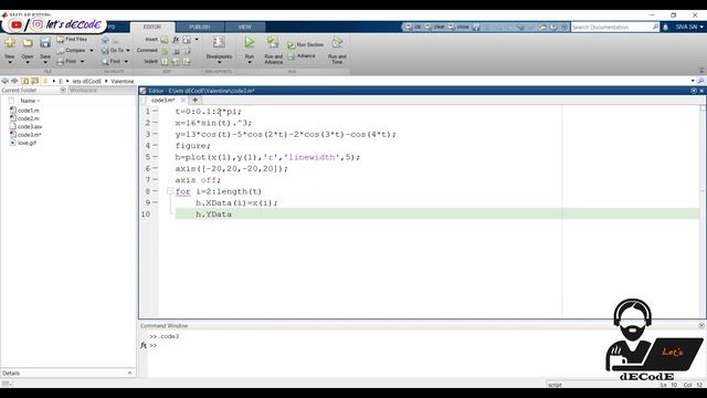 Plotting 3D Hearts in MATLAB || let's dECodE || Valentine's Day смотреть онлайн