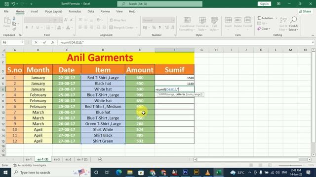 Sumif Formula in MS Excel | How to use Sumif Formula in Microsoft Excel 2021 | Sumif Function смотреть онлайн