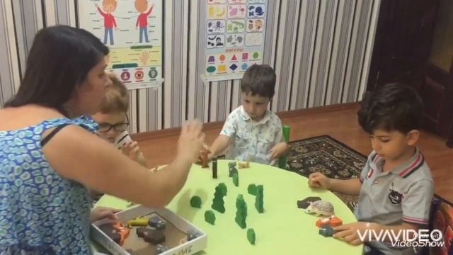 Групповой урок 3-4 года. Тема Дикие Животные. Говорим о среде обитания. Строим лес.???????? смотреть онлайн
