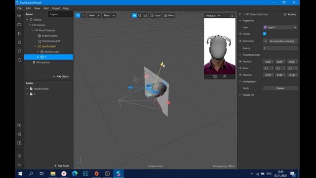 МК Создание маски для историй Instagram. 3D текст вокруг головы смотреть онлайн