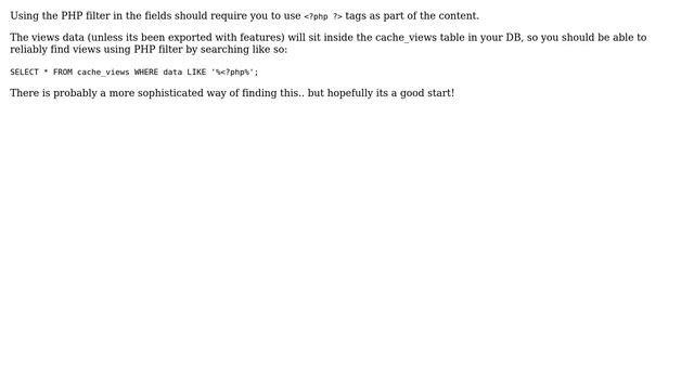 Drupal: Find which views are using Views PHP (3 Solutions!!) смотреть онлайн