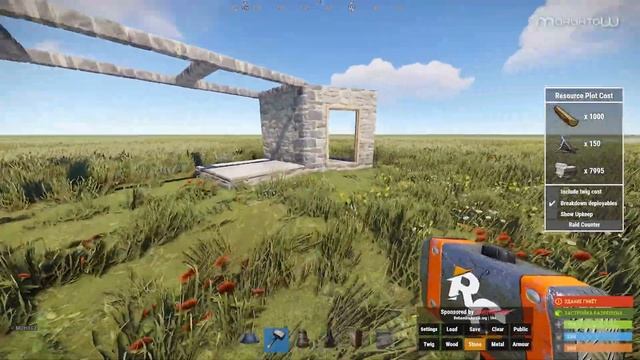 Гайд как построить большую печь и НПЗ в RUST / РАСТ с мульти шкаф смотреть онлайн