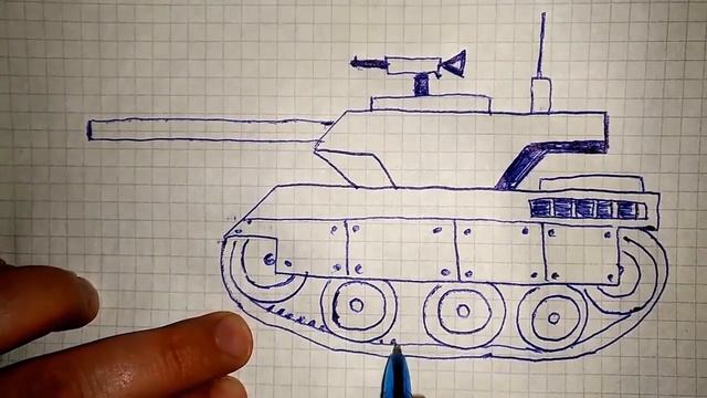 Как нарисовать танк поэтапно. Шаг за шагом просто рисуем простые рисунки! Уроки рисования. смотреть онлайн