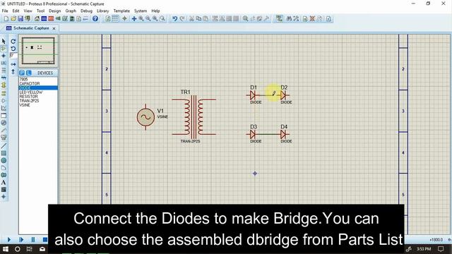 Proteus 8 For Beginners -Tutorial 5-How To Make Power Supply Circuit In Proteus
