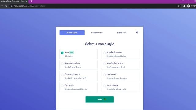 Namelix Business name generator - Generate a name to your Business or Brand using AI смотреть онлайн