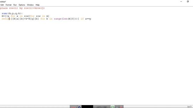 #18 Python Programming || Elementary Row Operations || Addition of a multiple of row to another ro смотреть онлайн