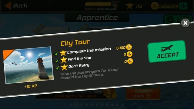 Flight Pilot Simulator 3D Android Game - Apprentice Missions