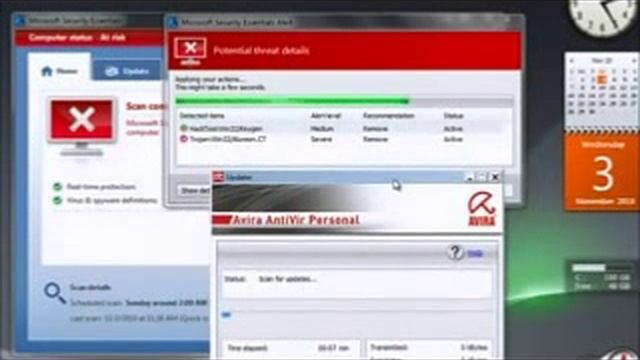 Microsoft Security Essentials VS Avira Antivir смотреть онлайн