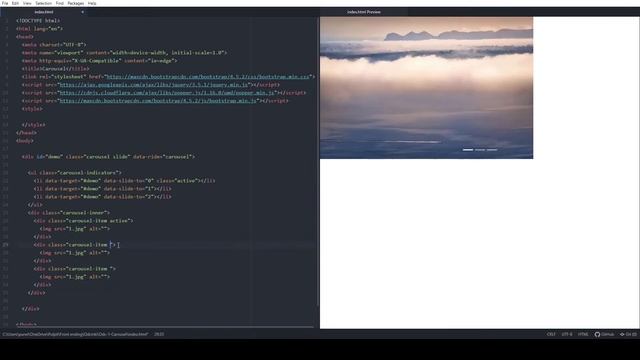 Slideshow Using Bootstrap 4 смотреть онлайн