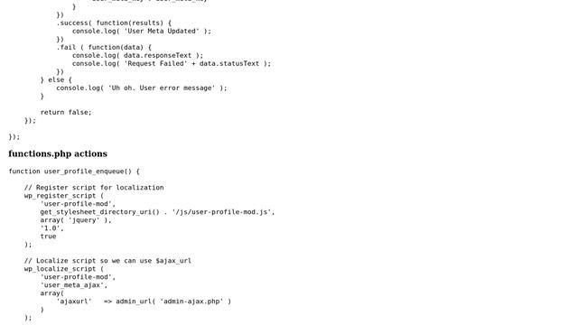 Wordpress: Updating User Profile with AJAX not working смотреть онлайн