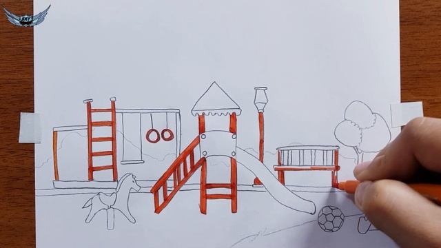 PARK ÇİZİMİ - PARK NASIL ÇİZİLİR - KOLAY RESİM ÇİZME смотреть онлайн