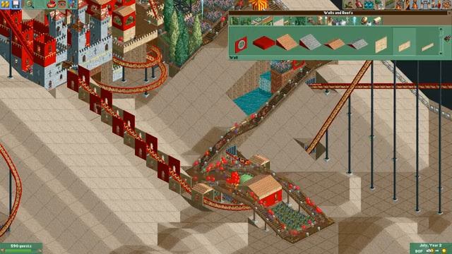 Roller Coaster Tycoon 2: Extreme Heights TIME LAPSED Part 1 - "Flaming Fury..." смотреть онлайн
