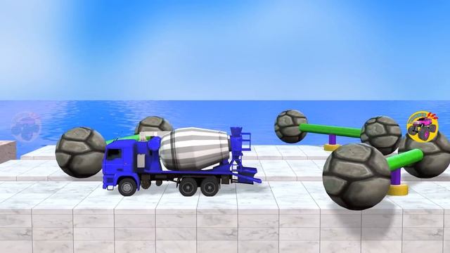 Choose The Right Mystery Egg With JCB Car Fire Truck Bus Tractor Wipeout Challenge Vehicle Game смотреть онлайн