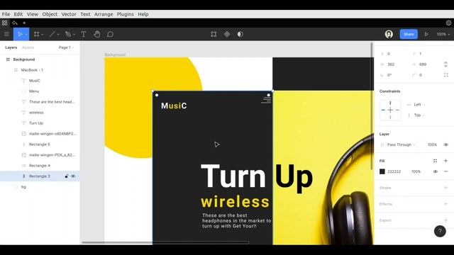 Headphones UI Design in Figma смотреть онлайн